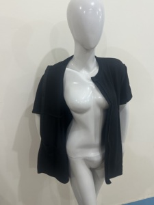 patient Mastectomy Recovery Shirt with Zipper <b>Drain</b> Pockets & Fasteners to Hold Drainage Tubes - Product Image 4