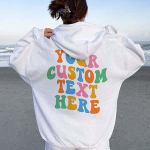 Sweat à capuche unisexe OEM de style streetwear, hiver, noir, surdimensionné, avec fermeture éclair, lettres 3D en mousse gonflée, brodé et gaufré, personnalisé par un designer - Product Image 4