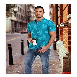 Bangladesh fabrica polos con estampado a color, diseño personalizado a la moda, tallas grandes, estilo casual y elegante para hombres. - Product Image 3