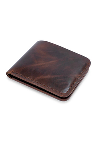 Portefeuille court pour homme personnalisé de qualité supérieure en cuir véritable léger avec design pull-up, porte-cartes multiples, faible MOQ, style vintage professionnel - Product Image 4