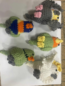 Jouet décoratif en crochet d'animaux en fil doux, poupée en laine faite main au Vietnam, porte-clés pour cadeau de baby shower ou d'amitié - Product Image 6