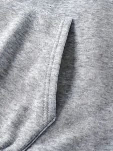 Sudadera con Capucha para Mujer con Estampado de Pantera Rosa, Gris, de Algodón Tejido, Estilo Casual Otoñal, con Bolsillo Frontal con Logotipo - Product Image 6