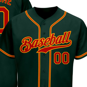 Personalized <b>Custom</b> Baseball Jersey Sublimated OEM 100% Polyester Casual Button Front Team Name Number Sports Shirt Design Wear - Product Image 2