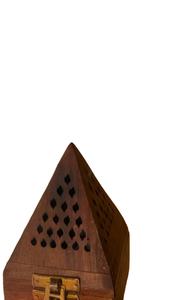 GARDEN 2025 New Wood Mother of Pearl Bakhoor Burner Ncense Madhkan Burner Arabic Oud Burner for <b>Home</b> Fragrance for Ramadan - Product Image 2