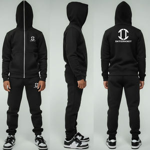 Sudadera con capucha y cremallera completa para hombre, estilo vintage, lavado ácido, informal, ecológica, personalizada, ligera, de forro polar, para correr y hacer ejercicio. - Product Image 1