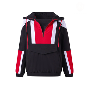 Veste coupe-vent personnalisée Delta noire à fermeture éclair intégrale, style universitaire et collégial grec, vente en gros disponible, faible MOQ - Product Image 1