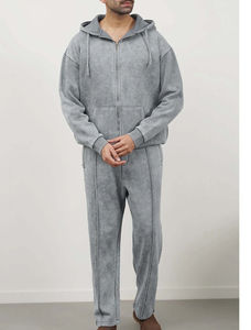 Conjuntos Deportivos Oversize para Hombre, Verano, Color Sólido, Ligeros, Corte Regular, Ropa de Gimnasio, Sudadera con Capucha, Dos Piezas, Venta al Por Mayor - Product Image 4