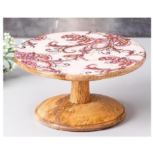 ENAMEL PRINTED New High Quality Acacia Wooden <b>Cake</b> <b>Stand</b> Charcuterie Board Wholesale New Design - Product Image 3
