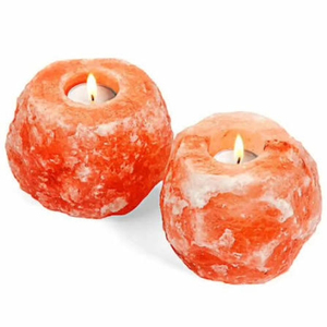 Porte-bougie en sel de l'Himalaya, artisanal, naturel, brut, sculpté à la main, décoration d'intérieur, porte-bougie en sel rose de l'Himalaya - Product Image 2