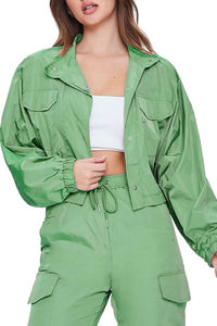 Luxury Outfits Tracksuit <b>Women</b> 2 Piece windbreak <b>women</b> set Lightweight Windbreaker Zipper <b>Jacket</b> Crop Top Pants Set Tracksuit - Product Image 3