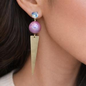 Pendientes de Aleación Francesa de Estilo Antiguo con Diseño Geométrico Vintage 2025, con Piedra Natural de Corte Esmeralda y Baño de Oro de 24K - Product Image 4