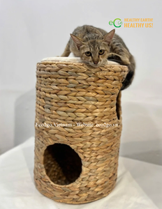Un Refugio Natural para Mascotas |   Cama para Mascotas Tejida a Mano con Jacinto de Agua |   Tamaño y forma personalizados de Vietnam - Product Image 4