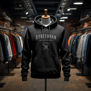 Sweat à capuche décontracté pour homme en molleton de soie/coton brodé avec imprimé dessin animé, confortable, streetwear, manches longues, écologique, OEM - Product Image 2