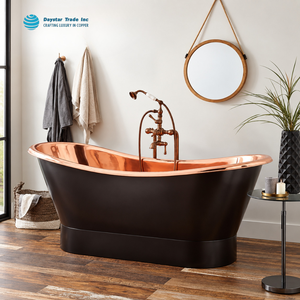 Baignoire autoportante ovale Daystar Trade en cuivre, classique, de luxe, artisanale, durable, pour adultes, pour la maison - Product Image 1