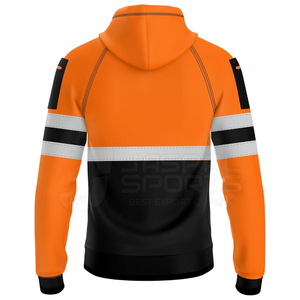 High Visibility Green <b>Work</b> Hoodies Safety Hoodie Warm Fleece <b>Jacket</b> With Zipper Road <b>Construction</b> Working Wear Safty Hoodies - Product Image 3