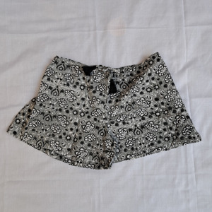 Pantalones Cortos de Algodón Ecológico con Estampado de Bloques, Cintura Elástica con Cordón, Ropa Casual para Mujer - Product Image 5
