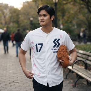 Maillot de baseball personnalisé brodé avec nom et numéro, motif fleur de cerisier, vêtements de sport d'équipe pour adultes - Product Image 3