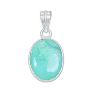 สร้อยคอจี้รูปตะขอแบบวินเทจทำมือจากทองเหลืองชุบเงินประดับพลอยคริสโซเพรสธรรมชาติสำหรับงานแต่งงาน ขายส่ง - Product Image 2