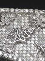 Pendentif personnalisé de 3 pouces avec nom, en argent 925 plaqué rhodium, serti de diamants de laboratoire multi-coupes, style hip-hop géométrique glacé