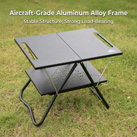 Table pliante double couche en alliage d'aluminium Areffa AF-1050, légère et portable, pour le camping, les pique-niques et les parcs.