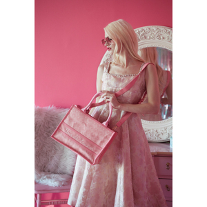 ที่รักกระเป๋าโท้ทสะพายไหล่กระเป๋าครอสกระเป๋าสไตล์ทางการลำลองเรียบง่ายสายหนังไม้ไผ่ - Product Image 4