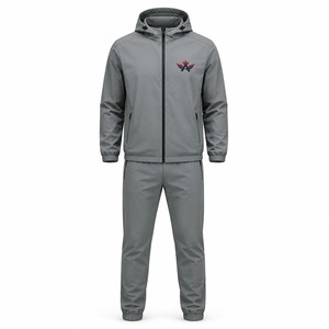 Survêtement coupe-vent pour homme, vêtements de sport haute performance, doté d'un tissu polyester résistant au vent, idéal pour la course à pied, la randonnée et le fitness. - Product Image 1