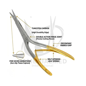 Ciseaux nasaux SAMBRIALMED Caplan pour septum, 8 pouces, en carbure de tungstène, instrument chirurgical pour rhinoplastie, chirurgie générale, CE - Product Image 4
