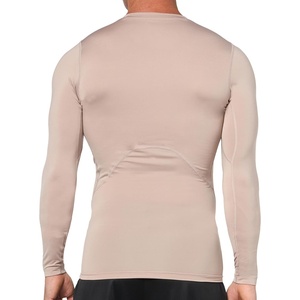 Unisex Oversized Knitted Spandex/Polyester Quick Dry Breathable <b>Compression</b> Rash Guard <b>Shirts</b> for Men's <b>Gym</b> Fitness Sport - Product Image 3