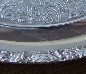 Plateau décoratif de luxe royal, argenté, orné de laiton et d'aluminium, style simple et traditionnel pour la maison, décoration de Noël et du Ramadan - Product Image 3
