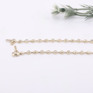 Collier TULSIYA JEWELS en or jaune avec diamants de laboratoire marquise alternés, élégant, classique, serti clos, personnalisable - Product Image 2