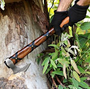 STEEL CRAFT INTERNATIONAL Hache-marteau à dos plat en acier au carbone forgé à la main, 18 pouces, manche en bois de frêne pleine longueur, qualité DIY, ODM 1 - Product Image 2