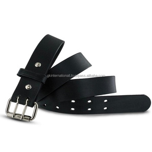 Ceinture en cuir pour hommes, Vintage, robuste, décontractée, de bonne qualité, rouleau robuste et durable, avec double boucle à ardillon - Product Image 4