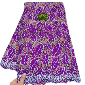 KC157 Tissuti Africani 2024 Gipure Chiffon ricamo Laser tessuto da sposa da sposa pizzo africano da donna - Product Image 1