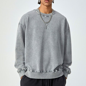 Sweat-shirt délavé à l'acide de qualité supérieure, un essentiel élégant pour la garde-robe, en tissu confortable, idéal pour la mode streetwear. - Product Image 1