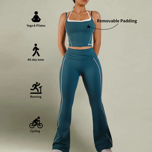Custom Contrast Sports Clothing Tall Friendly Sportswear <b>Yoga</b> Gym Wear Workout <b>Sets</b> for Women Premium quality manufacturer - Product Image 2