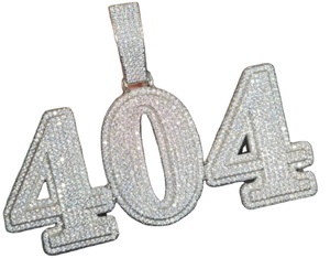 Forme ronde blanche Moissanite diamant 404 pendentif personnalisé pendentif en argent Sterling 925 et autres bijoux en diamant - Product Image 1