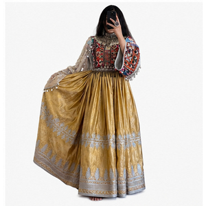 Último Modelo 2026: Lehenga Choli de Seda para Mujer, Vestido de Boda Bordado hasta el Suelo, Ajuste Holgado, Ropa Étnica para Adultos, Vestidos Afganos Kuchi - Product Image 1