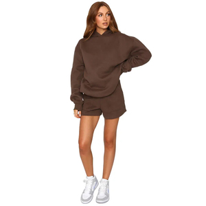 Conjunto de Verano de Dos Piezas para Mujer, Pantalones Cortos Sólidos por Encima de la Rodilla, 100% Algodón, Estilo Biker, Talla Grande - Product Image 3