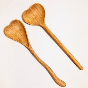 Cuchara de servir de madera natural con acabado liso, apta para lavavajillas, reutilizable, ecológica, utensilio de cocina para el hogar - Product Image 3