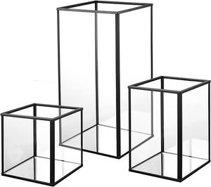 Home Decor Customised Black <b>Table</b> <b>Top</b> Outdoor Indoor Glass Candle Holder Farmhouse Floor & Hanging Candle <b>Stands</b> - Product Image 4