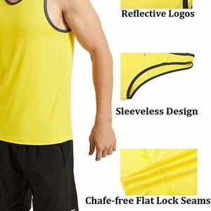 เสื้อกล้ามวีเนคผู้ชายแบบสปอร์ต แห้งเร็ว ทรงเข้ารูป ออกแบบมาเพื่อการออกกำลังกาย วิ่ง ฟิตเนส สวมใส่สบาย ระบายอากาศได้ดี ผลิตจากผ้าถัก - Product Image 6