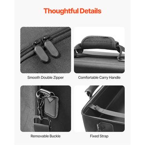 Custodia da trasporto antiurto in silicone e PC per PS5 Slim, borsa da viaggio in EVA con rivestimento interno morbido e divisori imbottiti per protezione extra - Product Image 6