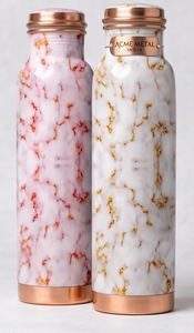 Deluxe <b>Copper</b> Marble Print Water <b>Bottle</b> Handmade Custom Design Ideal for Daily Hydration Gym Yoga And Travel - Product Image 3