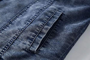 Veste en jean unisexe classique NESTA SPORTS, style décontracté pour l'extérieur, coutures robustes, pièce de superposition chaude pour les grossistes en mode - Product Image 4