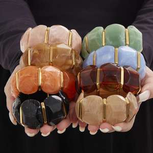 กำไลข้อมือเรซิ่นแฟชั่นแบบเรียบหรู สไตล์วินเทจ สำหรับวันครบรอบ - Product Image 6