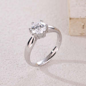 Bague en argent plaqué Royal Grace Celeste Bloom Timeless Crown Pure Promise Lab Grown Diamond Reverie Vintage certifiée IGI - Product Image 2