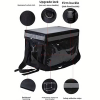 Sac isotherme de livraison de repas pour moto, étanche, 32L/48L/62L/80L, pour extérieur