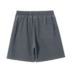 Shorts décontractés personnalisés pour hommes, streetwear de haute qualité, 100% coton, effet délavé soleil, shorts personnalisés délavés à l'acide pour hommes - Product Image 2