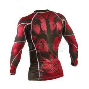 เสื้อรัดรูปผู้ชายคุณภาพสูงสำหรับออกกำลังกาย ผลิตจากผ้าสแปนเด็กซ์และโพลีเอสเตอร์ ป้องกันแสงแดด เหมาะสำหรับว่ายน้ำ - Product Image 5