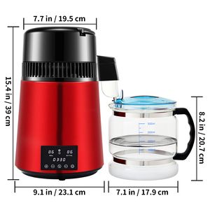 Distillatore d'Acqua da 1.1 Galloni, 750W, 0.3 Galloni/Ora, con Display Doppio Temperatura 0-99H, in Acciaio Inox 304, Attrezzatura da Distillazione da Banco - Product Image 5